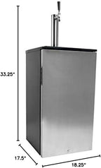 EdgeStar KC1000SS Craft Brew Kegerator for 1/6 Barrel and Cornelius Kegs