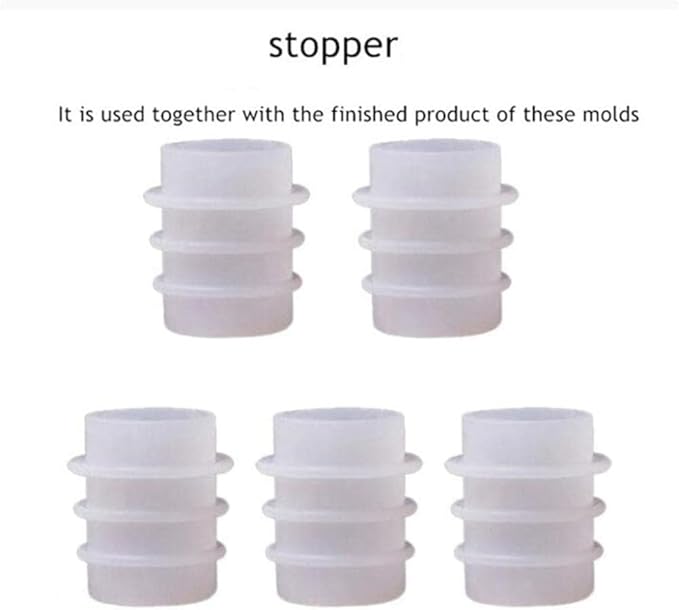 5Pcs White Bottle Stopper Silicone Mold,Crystal Epoxy Wine Bottle Stopper Mold,Reusable Beverage Bottle Stoppers Silicone Molds Cork Cover Wine Stoppers,Bar and Wine Tools
