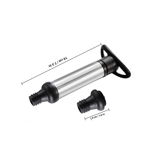 Healifty Wine Saver Vacuum Pump: Wine Preservation Pump Cylinder Set with 2 Reusable Vacuum Bottle Stoppers Tool for Home Bar and Kitchen