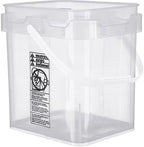 House Naturals Clear Food Grade Made in USA Plastic Bucket with lids, (Pack of 2) (5 Gallon)