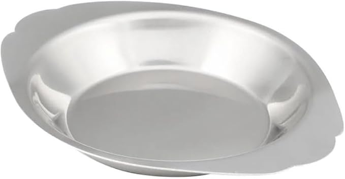 Soro Essentials- 8 oz. Stainless Steel Round Au Gratin Dish Set of 8- Serving Dish for Individual Serving Casseroles Lasagna and Cobblers Table Serving Dishes Casserole Dishes Individual Gratin