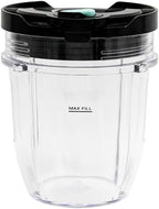 2 Packs 12oz cups with sealing lids and steam-release button lids, Compatible with Nutri Ninja Pro Series and Nutri Ninja Auto-IQ Blender CT640C,CT680,CT682SP,BL450,BL484,BL486CO,BL480