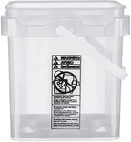 House Naturals Clear Food Grade Made in USA Plastic Bucket with lids, (Pack of 2) (5 Gallon)