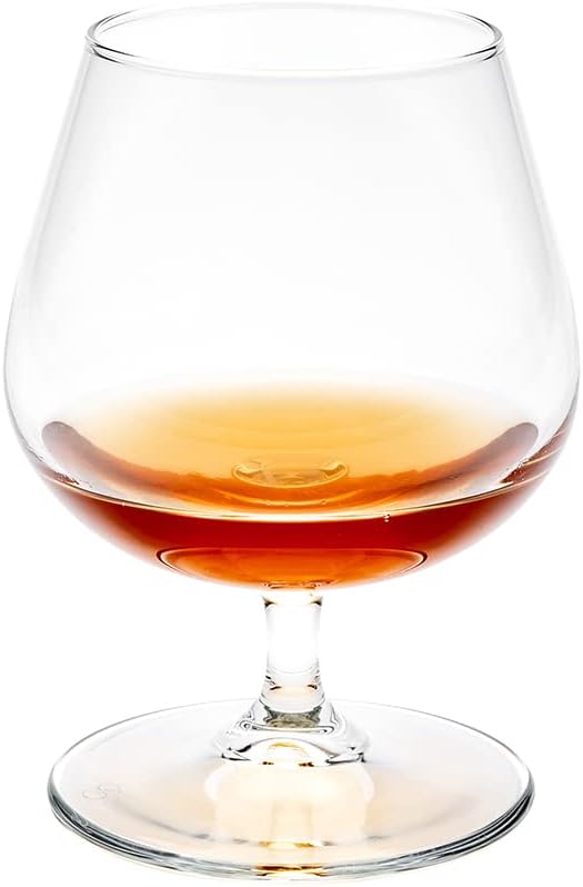 Restaurantware-Cascata 13 Ounce Brandy Glasses, Set Of 12 Tempered Snifter Glasses - Chip-Resistant, Fine-Blown Glass Brandy Snifters, Dishwasher-Safe, For Liquors