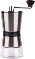 Precision Manual Coffee Grinder for Home Use, 8 Adjustable Coarseness Setting,with Ceramic Universal for Travel Camping