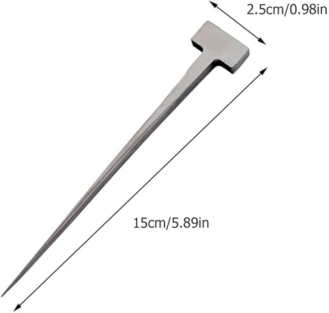 KALLORY T-shaped Fish Eel Nail 304 Stainless Steel Kitchen Tool Home and Restaurant Eel Killing Spike Seafood Specialty Gadget