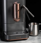 Café Affetto Automatic Espresso Machine + Milk Frother | Built-In & Adjustable Espresso Bean Grinder | One-Touch Brew in 90 Seconds | Matte Black, 1.2 Liter, (C7CEBBS3RD3)