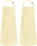 Syntus Apron for Men Women, Adjustable Cooking Kitchen Chef Aprons with 2 Pockets, Cotton/Polycotton/Polyester