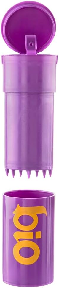 EZSPLITZ Cap & Crusher - 2-in-1 Herb Grinder with Extra Large Storage - Pop Art Edition (Purple)