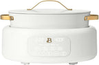 New 10-in-1 Electric Multi-Cooker, 6 Quart Programmable Cooking Pot with Digital Display, Nonstick Interior, One-Touch Controls, Multi-Function Kitchen Appliance (White Icing)