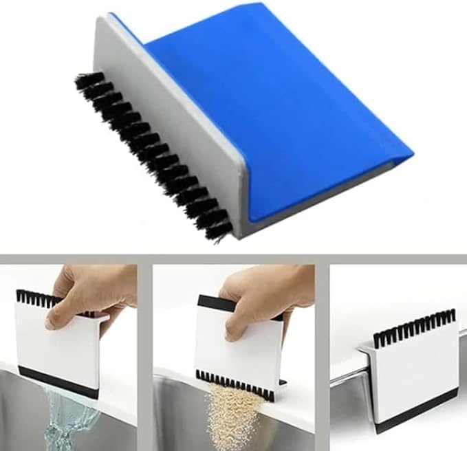 2 Pcs Black Kitchen Sink Squeegee Cleaner Countertop Brush Wiper Vegetable Cleaning Brush Wiper Home Kitchen Tool Accessories Fruit and Vegetable Cleaning Brushes