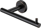 JQK Toilet Paper Holder Oil Rubbed Bronze, 5 Inch 304 Stainless Steel Thick 0.8mm Tissue Paper Dispenser for Bathroom, Hold Mega Rolls Wall Mount, TPH100-ORB