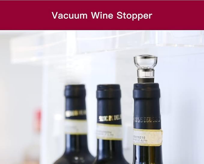 Black Electric Wine Bottle Opener Set 5-in-1 Wine Tool (Electric Bottle Opener+Pourer+Vacuum Stopper+Tin Cutting Knife+Storage Base) Wine Enthusiast Gift Essential for Home Bars