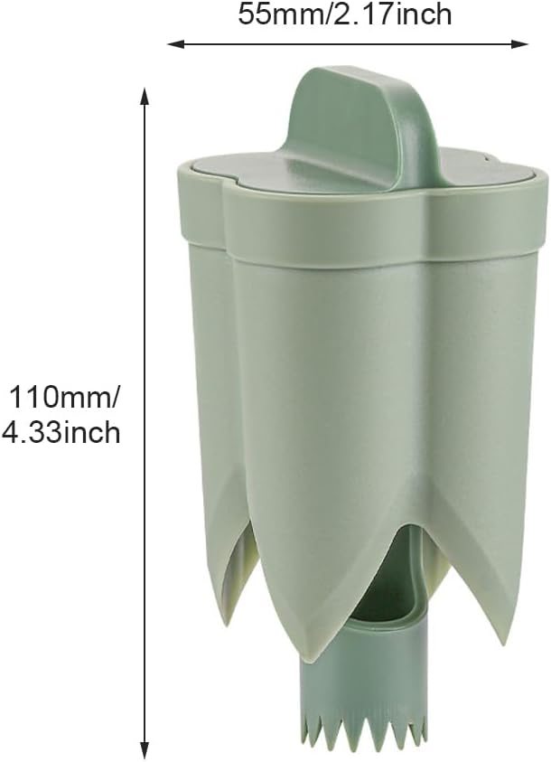 Pepper Corer Remover,2 in 1 Fruit and Vegetable Core Tool Quickly Cutting Remove Pepper Cutter for Kitchen Family Camping BBQ(COLOR:Green)