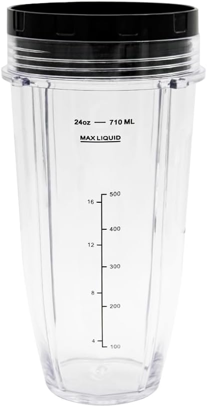 2 Packs 24oz Replacement Parts Cup with Lid, Compatible with Nutri Ninja BN750, BN750C, BN751, BN751C, BN800, BN800C, BN801, BN801C, DB751A