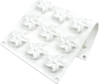 Chocolate Silicone Molds Flower Cake Baking Silicone Mold, Baking Moulds for Making Hot Chocolate, Jelly, Ice Cubes, Pudding, Mousse (E_ Flower)