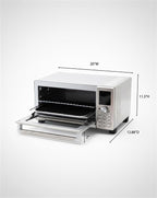 Nuwave Bravo XL Pro Air Fryer Toaster Oven, Improved 100% Super Convection, Quicker & Crispier Results, 100 Presets, Multi-Layer Even Cooking, 50-500F, Smart Probe, PFAS Free, 30QT, Stainless Steel