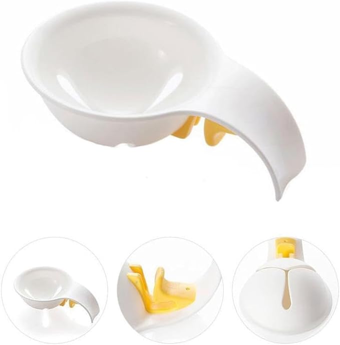 Egg Yolk Separator, for Baking Cakes Egg Separator for Raw Eggs,Plastic Egg Separator Egg Yolk White Filter,Bowl-Clip Egg White and Yolk Separator Strainer,Kitchen Gadget Cooking Specialty Tools