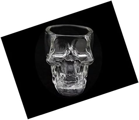 Kitchen & Dining Entertaining Glassware Drinkware Old Fashioned Glasses Skull Cup for Serving Scotch Whiskey Mixed Drinks (6)