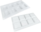 Silicone Mold for Baking Cakes,Soap Molds,Flower Shape Silicone Molds for Homemade French Dessert Mold for Pastry Chocolate,Jelly Chocolate Mold ＆ Ice Cube Tray (F_ Square)