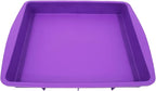 Lmaray 11 x 9.5 Inch Purple Silicone Baking Pan, Safe, Durable, Easy Cleanup, Microwave and Oven Safe