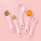 Set of 5 Plastic Measuring Spoons Set Pink Measuring Cup Spoons Measuring Spoon for Home Kitchen Cooking Baking