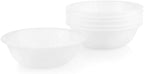 Corelle Vitrelle 6-Piece Soup/Cereal Bowl Set Triple Layer Glass and Chip Resistant, 18-Oz Lightweight Round Bowls, Winter Frost White
