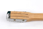 Amosfun Stainless Steel Fish Scale Shaver with Wooden Handle 10.03 Inch Seafood Tool for Fast Fish Skin Cleaning and Scale Removal Kitchen Gadget