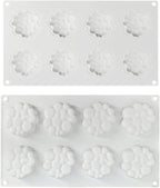 Silicone Mold for Baking Cakes,Soap Molds,Flower Shape Silicone Molds for Homemade French Dessert Mold for Pastry Chocolate,Jelly Chocolate Mold ＆ Ice Cube Tray (D_ Round Clouds Shape)