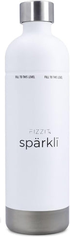 FIZZIT Spärkli 1L Stainless Steel Carbonating Bottle | Compatible with Aarke II & III, Philips GoZero & Monten Soda Makers | Reusable Sparkling Water Bottle, Dishwasher Safe, BPA-Free-Eco-Friendly