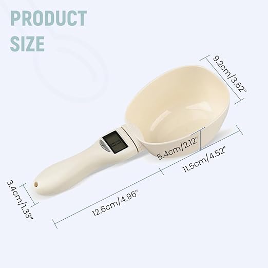 Digital Measuring Spoon, Electronic Measuring Spoon with LCD Screen, 800g / 0.1g High Precision Food Measuring Scoop Scale with Measuring Spoons for Food, Coffee,Spices, Dog Cat Food (1pcs)