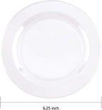 bUCLA 100Pieces Clear Plastic Plates - 6.25inch Premium Hard Disposable Salad/Dessert/Appetizer/Small Cake Plates for Wedding& Party