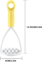 1Pc Random Color Manual Silicone Potato Masher, Cooking Utensils Masher, Mini for Non-Stick Cookware，Fruit and Vegetable Tools Ricers