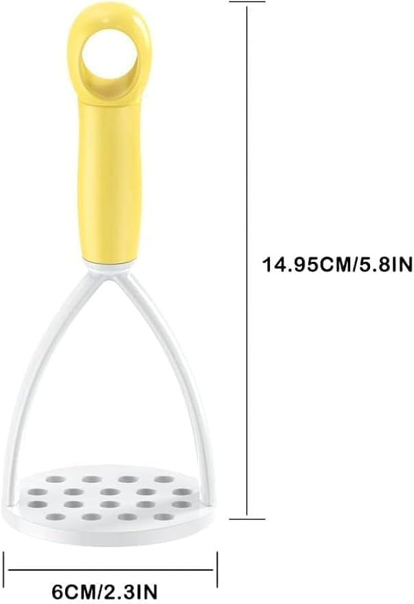 1Pc Random Color Manual Silicone Potato Masher, Cooking Utensils Masher, Mini for Non-Stick Cookware，Fruit and Vegetable Tools Ricers