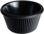 Winco Commercial-Grade Plastic Ramekin/Dipping Sauce Cup, Fluted, 4 Ounce, White (12 Pack)