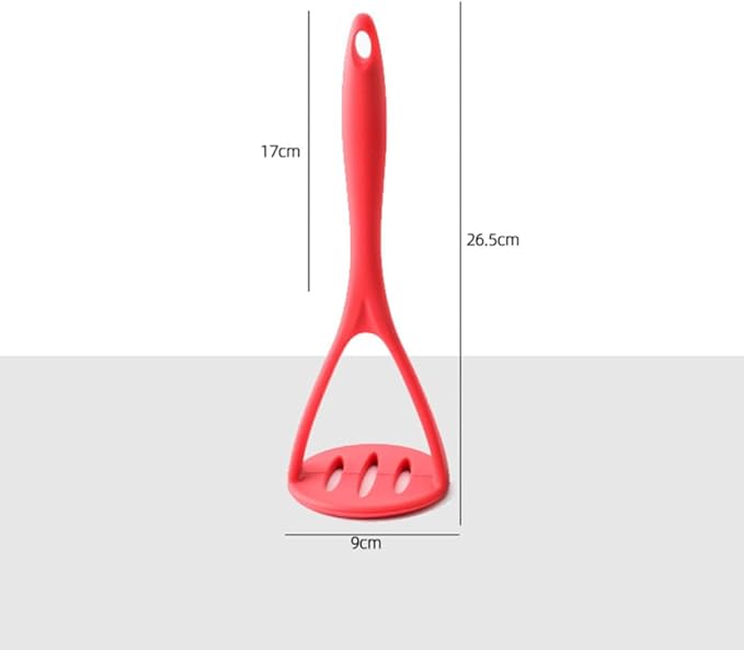 UPKOCH Silicone Potato Masher Small Kitchen Tool Baby Food Smasher Tool Vegetable Ricer Comfortable Grip Red Ideal for Mashing Potatoes Fruits and Vegetables
