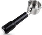 51mm Bottomless Portafilter 2 Ears for Delonghi ECP3420/BCO430/EC260 | Stainless Steel Filter Basket and ABS Handle