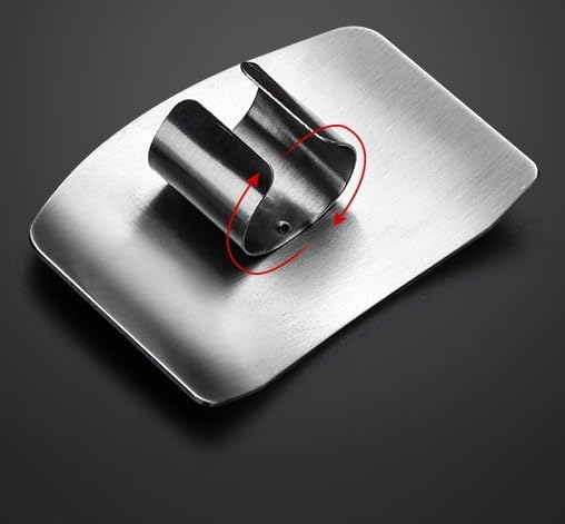 soputry Stainless Steel Finger Guard, Multifunctional Finger Protector for Cutting Food Slicing Finger Guard, Protector Avoid Hurting When Slicing and Dicing Kitchen (2Pcs)