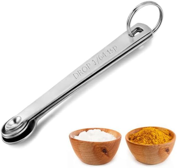 LIUSM Mini Measuring Spoons Set,Stainless Steel Measuring Spoons Set (Set of 5)