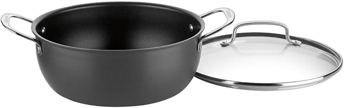 Cuisinart 650-26CP Chef's Classic 5-Quart Chili Pot with Cover Nonstick-Hard-Anodized, Black