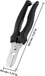 Heavy Duty Walnut Cracker and Chestnut Opener Tool, Black Metal Nutcracker with Portable Sheller Function for Hazelnut and Pistachio Peeling, Kitchen Specialty Gadget for Home Use
