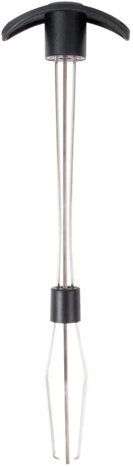Stainless Steel 3-Pronged Wine Bottle Cork Retriever with Black Handle