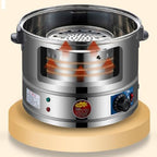 3-Tier Stainless Steel Electric Food Steamer - Automatic Heating for Healthy Cooking, Ideal for Breakfast, Meal Prep & Family Meals, Easy to Use & Clean