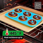 Silicone Donut Pans, Mini Silicone Baking Molds Donut Pans for Baking Tasty Donuts, Bagels, Cakecups and More (2-Blue)