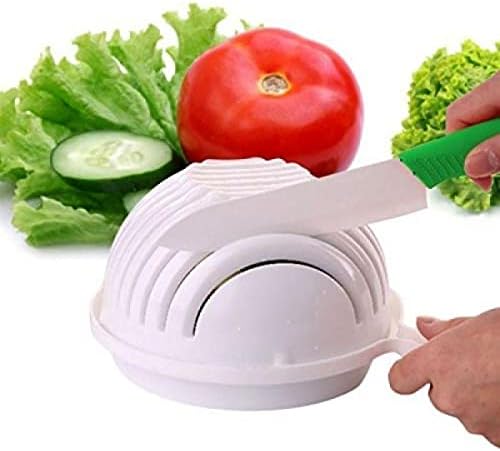 Salad Cutter Bowl and Chopper In One Fruit Vegetable Chopper, Chop Fresh Vegetables and Fruits in Seconds BPA Free Make Healthy Foods in a Minute