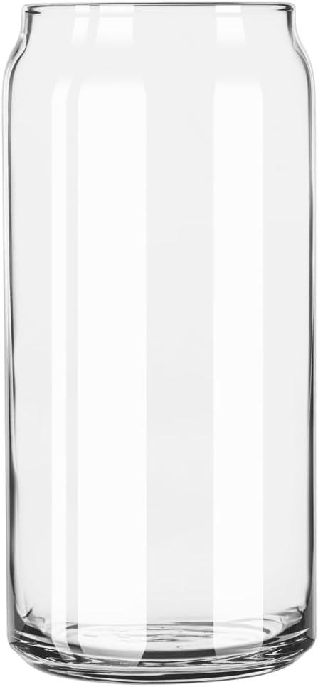 Libbey Classic Can XL Set of Drinking Glasses, Iced Coffee Cups Set of 4, 20 Oz, Dishwasher Safe Glass Beer Cups for Beverages and Cocktails