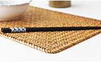12 Pack Rectangular Woven Placemats, Rattan Wicker Table Mats, 17" x 12", Natural Seagrass Place Mats for Dining Table