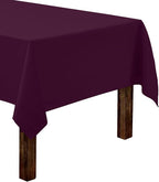 Gee Di Moda Rectangle Tablecloth - 60 x 84 Inch Eggplant Table Cloth for 5 Foot Rectangle Tables - Heavy Duty Washable Fabric - for Holiday Party, Dinner, Weddings, Baby Shower & Events