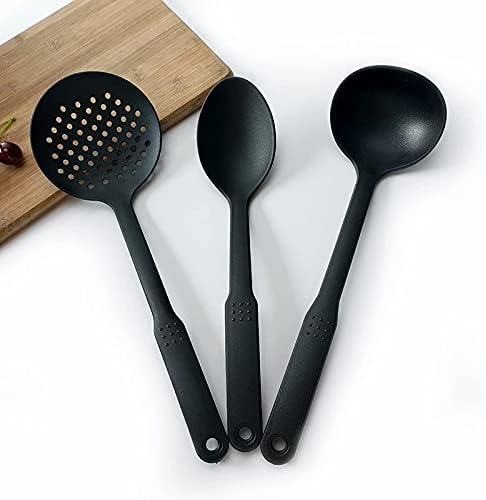 6pcs/set Black Kitchen Utensils Set Non-stick Kitchenware Cooking Tools Spoon Soup Ladle Spatula Shovel Tools Gadget Accessories