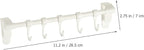 BESTonZON Kitchen Utensil Hooks 5pcs White No-Drill Adhesive Cabinet Hooks Multi-Functional Hanging Rack for Kitchen Storage and Sundries Organization